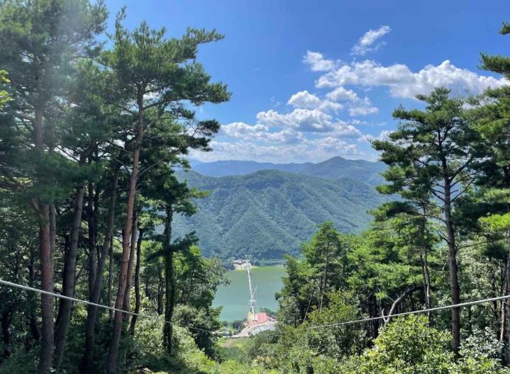 영천 보현산댐 짚와이어 이미지 5