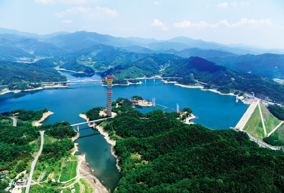 부항댐 출렁다리 이미지 2
